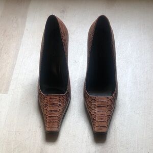 Aldo Brown Snakeskin Heels